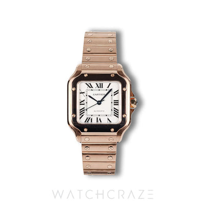 2021 CARTIER SANTOS DE CARTIER ROSE GOLD WGSA0008