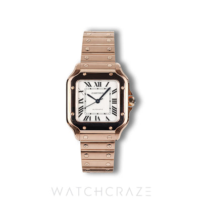 2021 CARTIER SANTOS DE CARTIER ROSE GOLD WGSA0008