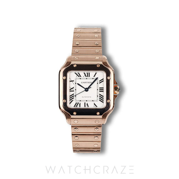 2021 CARTIER SANTOS DE CARTIER ROSE GOLD WGSA0008