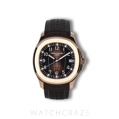 2020 PATEK PHILIPPE ARUANAUT ROSE GOLD BROWN DIAL 40MM 5167R-001