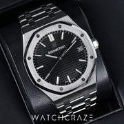 2020 AUDEMARS PIGUET SELF WINDING ROYAL OAK BLACK DIAL 41MM 15500ST.OO.1220ST.03
