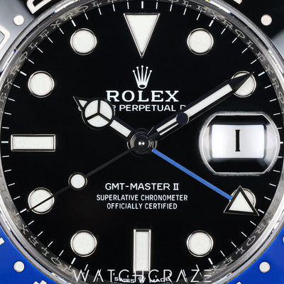 2022 ROLEX GMT MASTER II BATMAN 40MM 126710BLNR