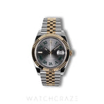2025 ROLEX DATEJUST TWO TONE YELLOW GOLD AND STEEL WIMBLEDON DIAL 41MM 126333