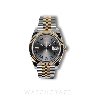 2026 ROLEX DATEJUST TWO TONE YELLOW GOLD WIMBLEDONE DIAL 41MM 126333