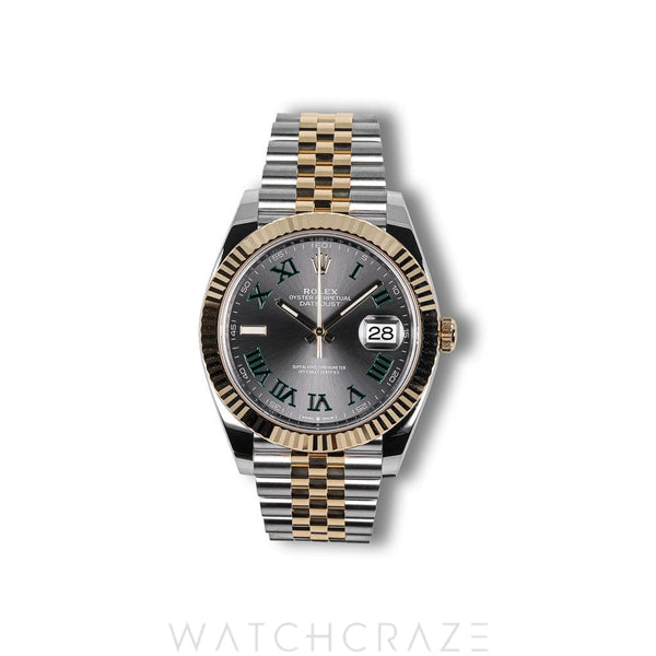 2026 ROLEX DATEJUST TWO TONE YELLOW GOLD WIMBLEDONE DIAL 41MM 126333