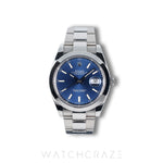 2025 ROLEX DATEJUST BLUE DIAL SMOOTH OYSTER 41MM 126300