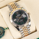 2025 ROLEX DATEJUST TWO TONE YELLOW GOLD AND STEEL WIMBLEDON DIAL 41MM 126333