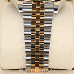 2025 ROLEX DATEJUST TWO TONE YELLOW GOLD AND STEEL WIMBLEDON DIAL 41MM 126333