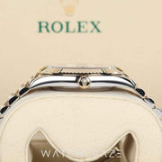 2025 ROLEX DATEJUST TWO TONE YELLOW GOLD AND STEEL WIMBLEDON DIAL 41MM 126333