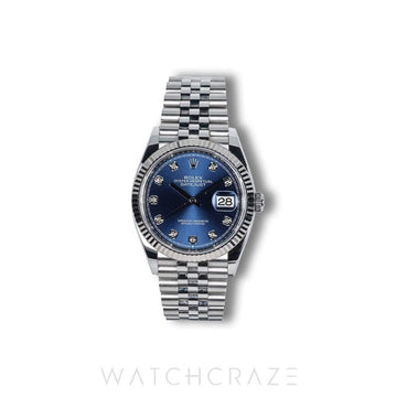 2022 ROLEX DATEJUST 36MM BLUE DIAMOND DIAL 126234