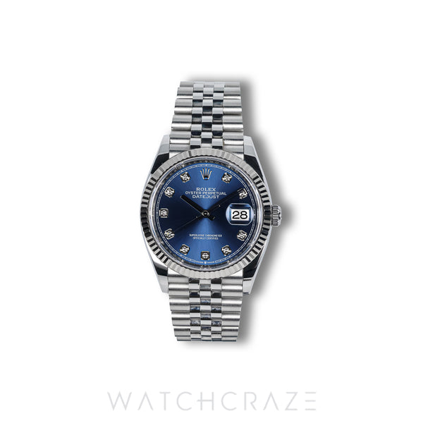 2022 ROLEX DATEJUST 36MM BLUE DIAMOND DIAL 126234