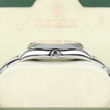 2013 ROLEX OYSTER PERPETUAL DISCONTINUED SILVER DIAL 116000 (SERVICE BY ROLEX 2026)