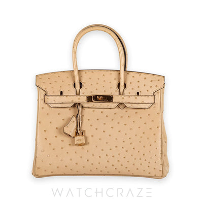 2015 HERMES BIRKIN 30 PATCHEMIN GOLD HARDWARE