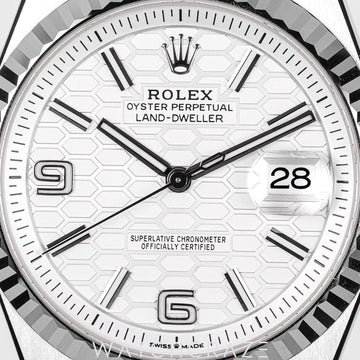 2026 ROLEX LAND-DWELLER OYSTER STEEL WHITE DIAL 40MM 127334