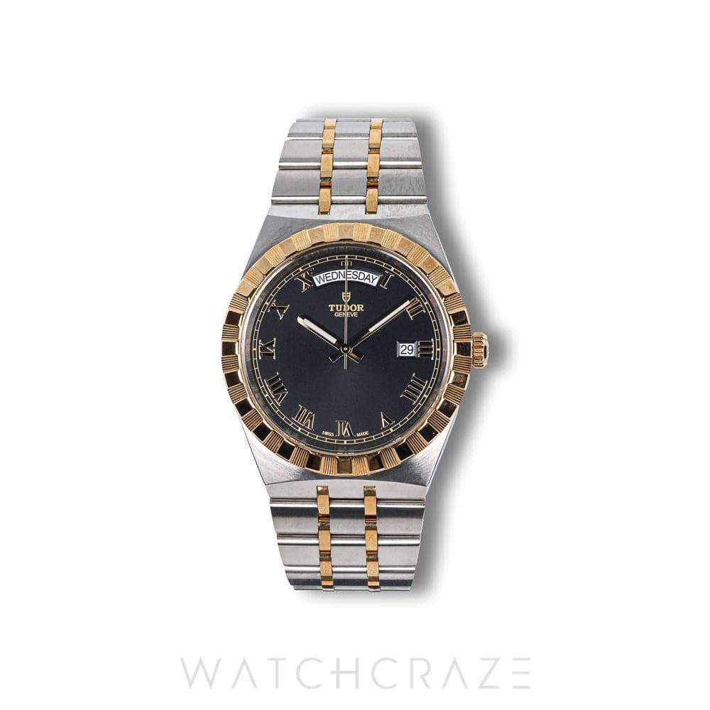 2020 TUDOR ROYAL TWO TONE YELLOW GOLD AND STEEL BLACK DIAL 41MM 79503