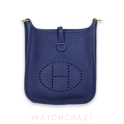 2015 HERMES EVERLYNE 16 SAPPHIRE/NOIR SAPPHIRE