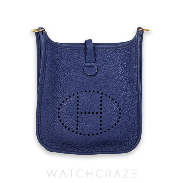 2015 HERMES EVERLYNE 16 SAPPHIRE/NOIR SAPPHIRE