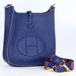 2015 HERMES EVERLYNE 16 SAPPHIRE/NOIR SAPPHIRE