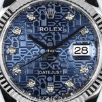 2022 ROLEX DATEJUST BLUE DIAL DIAMOND MARKERS 36MM 126234