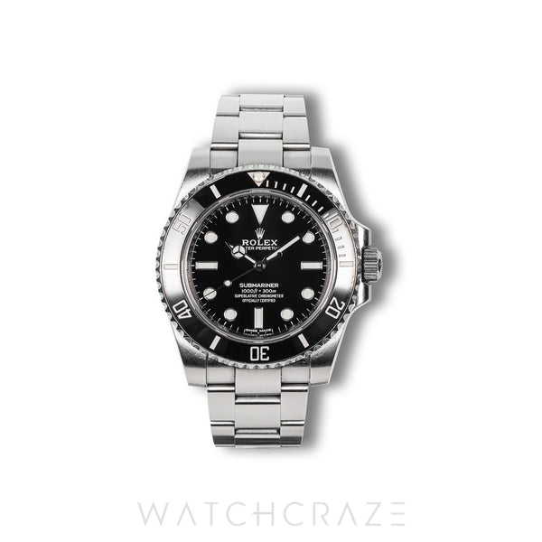 2018 ROLEX SUBMARINER NO DATE BLACK DIAL 40MM 114060