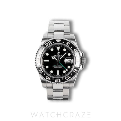 2011 ROLEX GMT MASTER II BLACK DIAL 40MM 116710LN