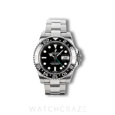 2011 ROLEX GMT MASTER II BLACK DIAL 40MM 116710LN