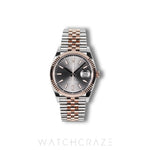 2025 ROLEX DATEJUST TWO TONE ROSE GOLD RHODIUM DIAL 36MM 126231