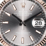 2025 ROLEX DATEJUST TWO TONE ROSE GOLD RHODIUM DIAL 36MM 126231