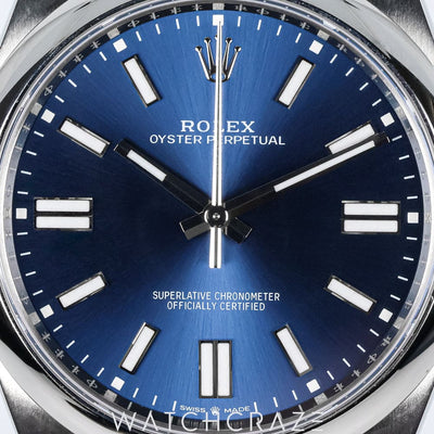 2025 ROLEX OYSTER PERPETUAL BLUE DIAL 41MM 124300