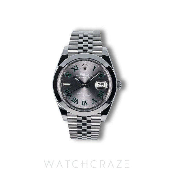 2024 ROLEX DATEJUST WIMBLEDON DIAL 41MM 126300