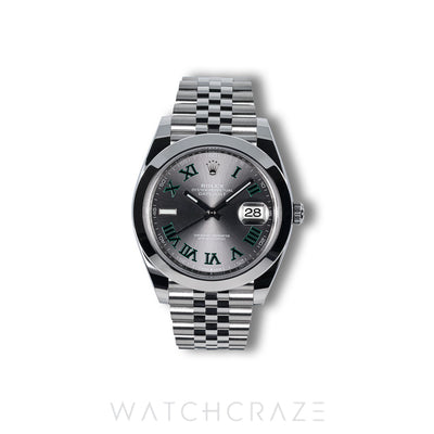 2024 ROLEX DATEJUST WIMBLEDON DIAL 41MM 126300