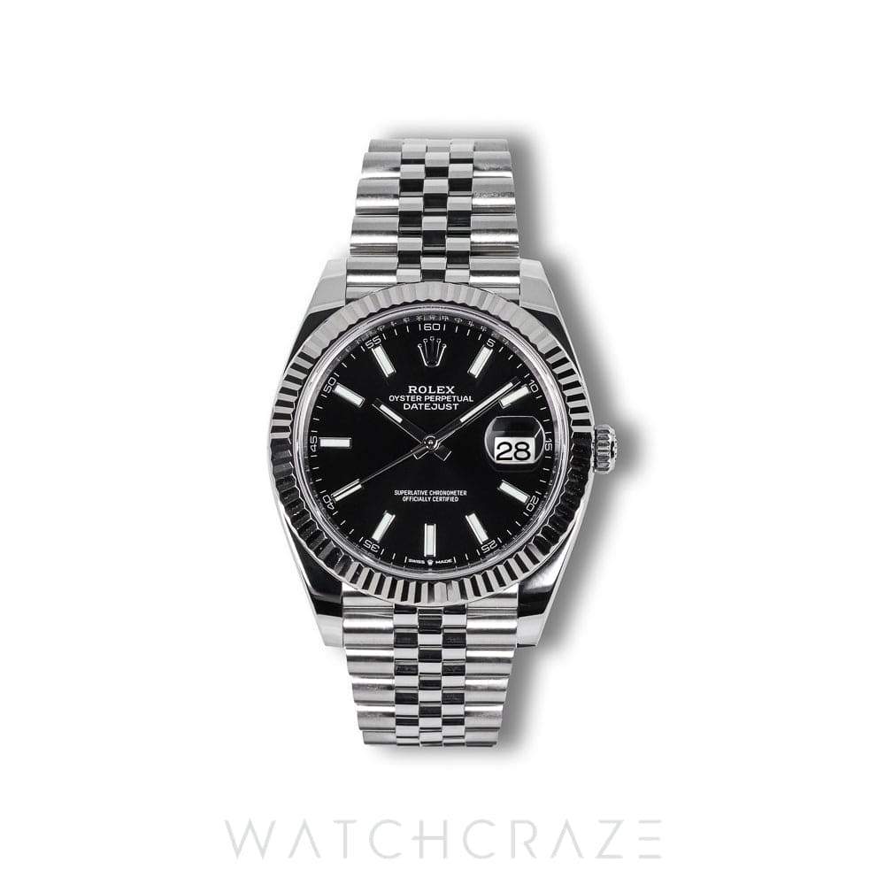 2024 ROLEX DATEJUST BLACK DIAL FLUTED BEZEL 41MM 126334