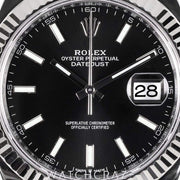 2024 ROLEX DATEJUST BLACK DIAL FLUTED BEZEL 41MM 126334