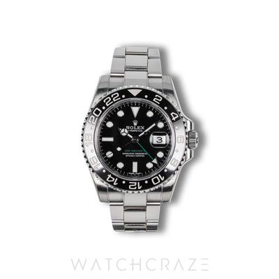 2018 ROLEX GMT MASTER II BLACK DIAL 40MM 116710LN