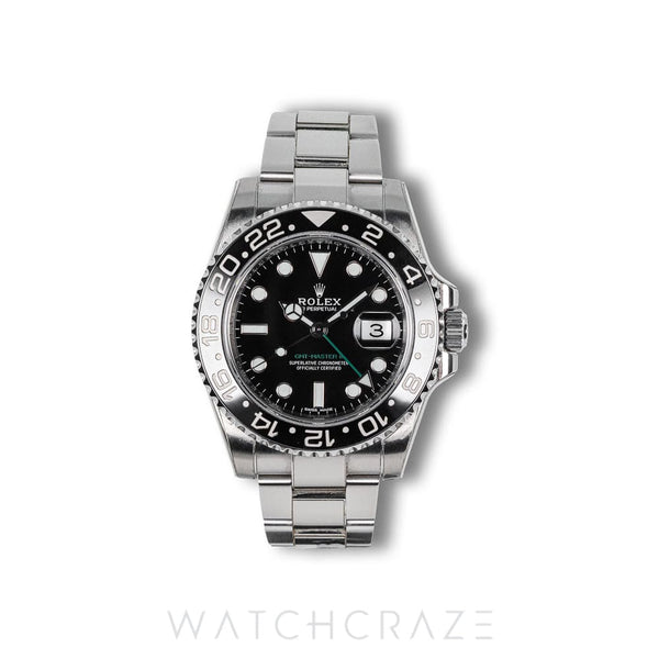 2018 ROLEX GMT MASTER II BLACK DIAL 40MM 116710LN