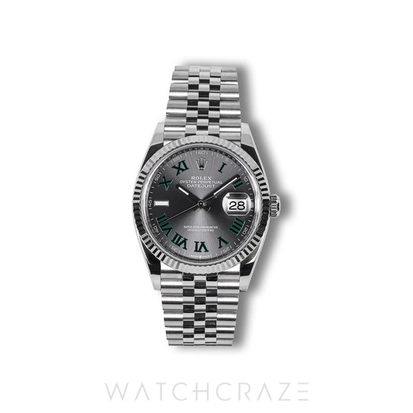 2025 ROLEX DATEJUST WIMBLEDON DIAL JUBILEE 36MM 126234