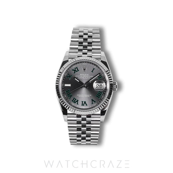 2022 ROLEX DATEJUST FLUTED JUBILEE WIMBLEDON 36MM 126234
