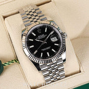 2024 ROLEX DATEJUST BLACK DIAL FLUTED BEZEL 41MM 126334