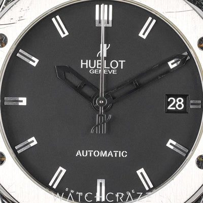 2015 HUBLOT CLASSIC FUSION TITANIUM BLACK DIAL 45MM 511.NX.1170.NX