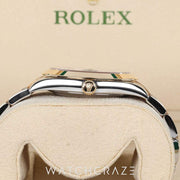 2023 ROLEX DATEJUST TWO TONE YELLOW GOLD AND STEEL GREY DIAL SMOOTH BEZEL OYSTER 41MM 126303