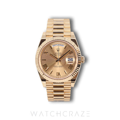 2024 ROLEX DAY-DATE YELLOW GOLD ROMAN NUMERALS 40MM 228238