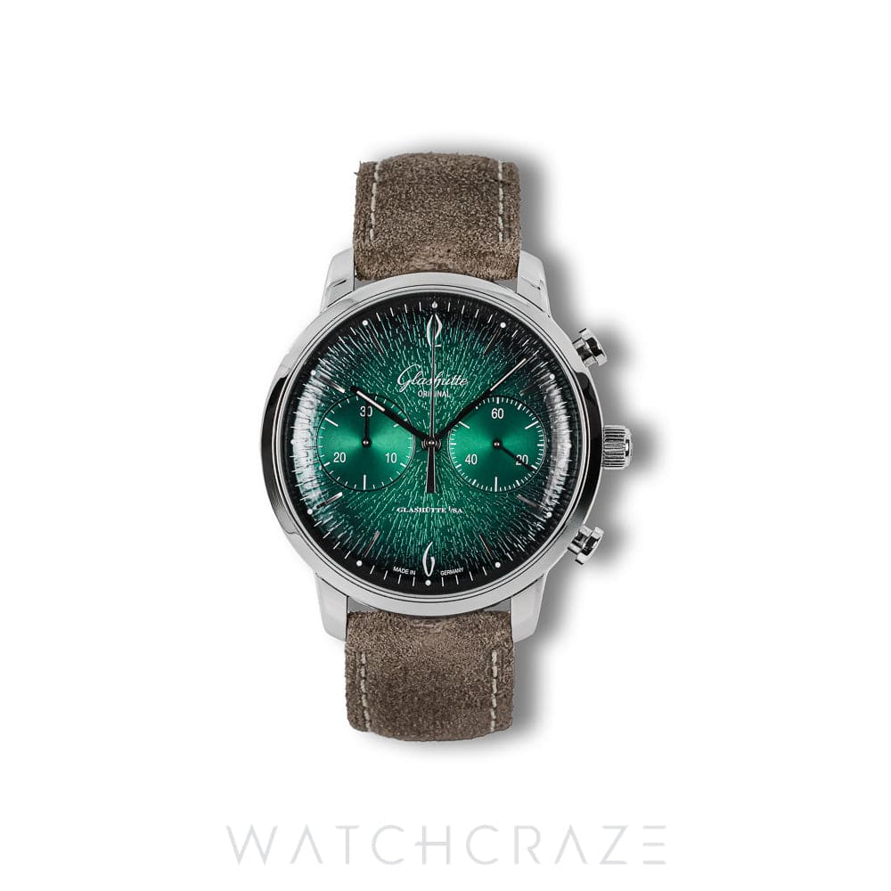 2022 GLASHUTTE ORIGINAL SIXTIES CHRONOGRAPH ANNUAL EDITION GREEN DIAL 42MM 13934052204