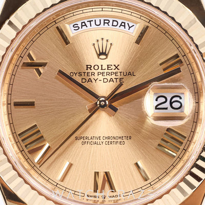 2024 ROLEX DAY-DATE YELLOW GOLD ROMAN NUMERALS 40MM 228238
