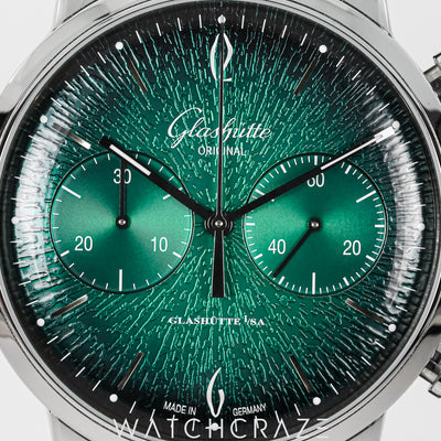 2022 GLASHUTTE ORIGINAL SIXTIES CHRONOGRAPH ANNUAL EDITION GREEN DIAL 42MM 13934052204
