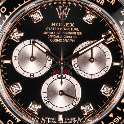 2025 ROLEX DAYTONA COSMOGRAPH ROSE GOLD BLACK DIAL 40MM 126515LN