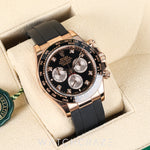 2025 ROLEX DAYTONA COSMOGRAPH ROSE GOLD BLACK DIAL 40MM 126515LN
