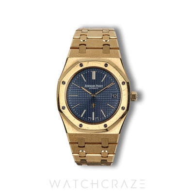 2019 AUDEMARS PIGUET ROYAL OAK YELLOW GOLD BLUE DIAL 15202BA.OO.1240BA.01