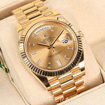 ROLEX DAY-DATE 18K YELLOW GOLD GOLD DIAL 40MM 228238