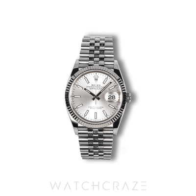 2024 ROLEX DATEJUST WHITE DIAL FLUTED JUIBLEE 36MM 126234