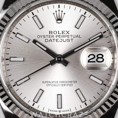 2024 ROLEX DATEJUST WHITE DIAL FLUTED JUIBLEE 36MM 126234